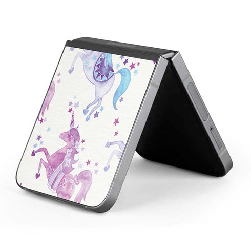 Purple Unicorns by Cat Coq Galaxy Z Flip6 Skin