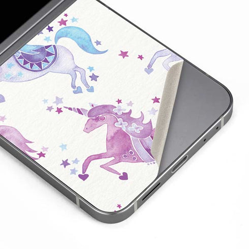 Purple Unicorns by Cat Coq Galaxy Z Flip6 Skin