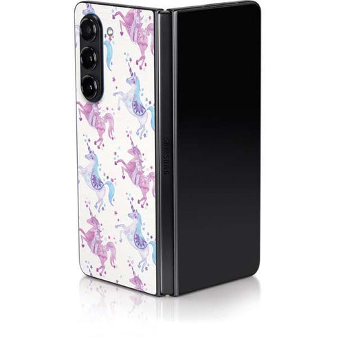 Purple Unicorns by Cat Coq Galaxy Z Fold5 5G Skin