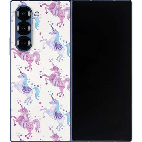 Purple Unicorns by Cat Coq Galaxy Z Fold6 Skin