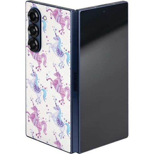 Purple Unicorns by Cat Coq Galaxy Z Fold6 Skin