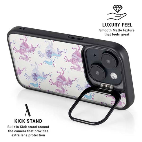 Purple Unicorns by Cat Coq iPhone 14 Plus Kickstand Case