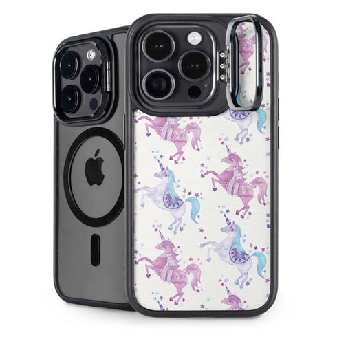 Purple Unicorns by Cat Coq iPhone 15 Pro Max Kickstand Case