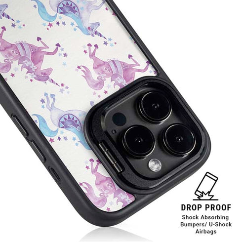 Purple Unicorns by Cat Coq iPhone 15 Pro Max Kickstand Case