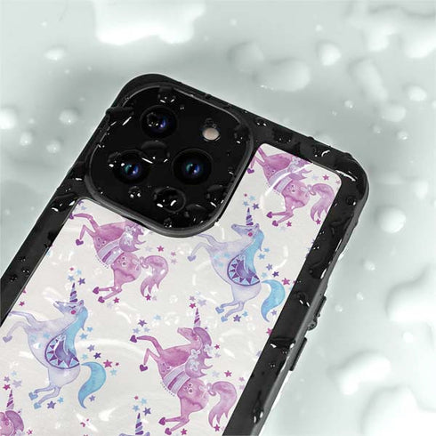 Purple Unicorns by Cat Coq iPhone 15 Pro Waterproof Case
