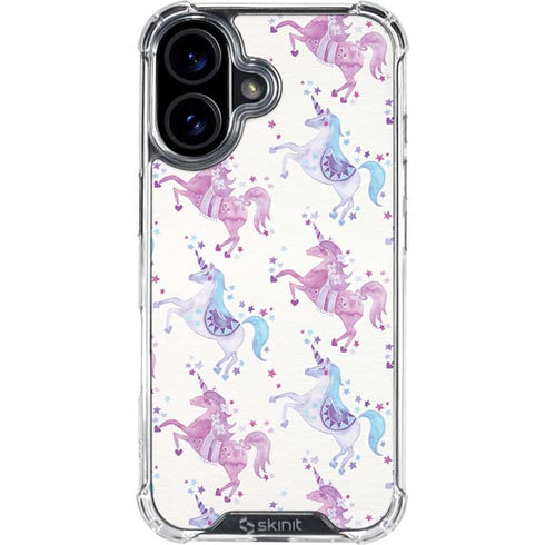 Purple Unicorns by Cat Coq iPhone 16 Clear Case