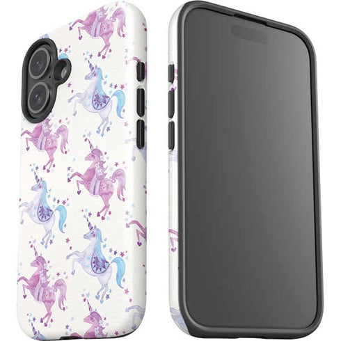Purple Unicorns by Cat Coq iPhone 16 Impact Case