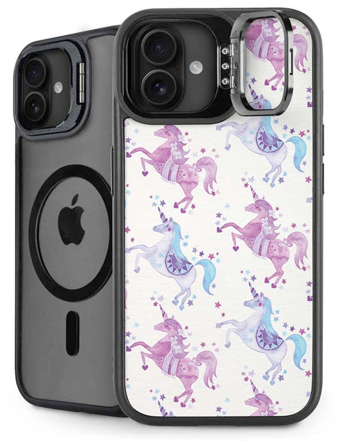 Purple Unicorns by Cat Coq iPhone 16 Plus Kickstand Case