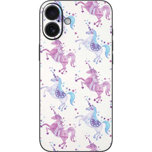 Purple Unicorns by Cat Coq iPhone 16 Plus Skin