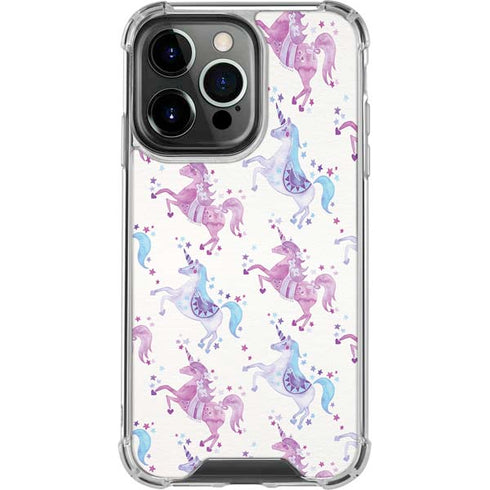 Purple Unicorns by Cat Coq iPhone 16 Pro Clear Case