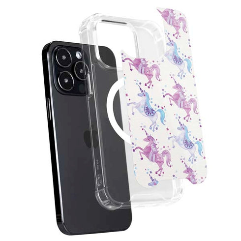 Purple Unicorns by Cat Coq iPhone 16 Pro MagSafe Case