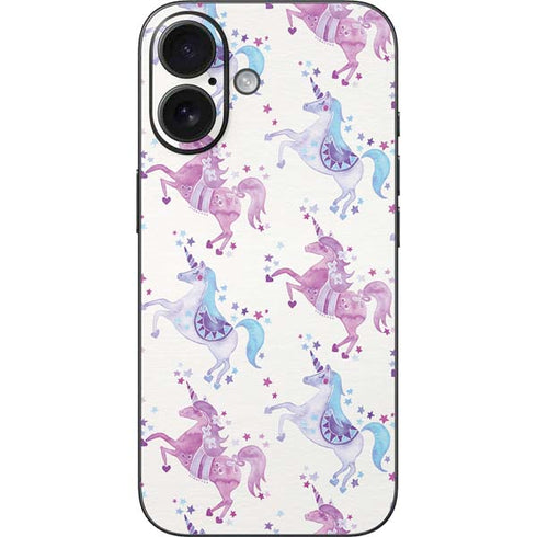 Purple Unicorns by Cat Coq iPhone 16 Skin