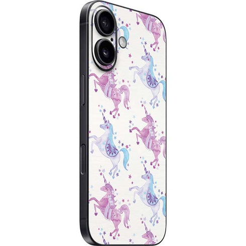 Purple Unicorns by Cat Coq iPhone 16 Skin