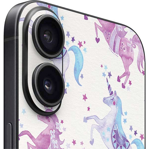 Purple Unicorns by Cat Coq iPhone 16 Skin