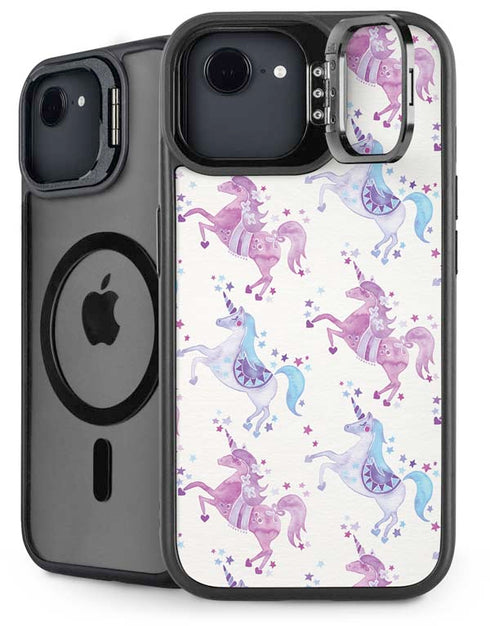 Purple Unicorns by Cat Coq iPhone 16e Kickstand Case