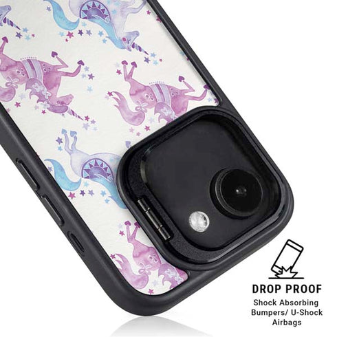 Purple Unicorns by Cat Coq iPhone 16e Kickstand Case