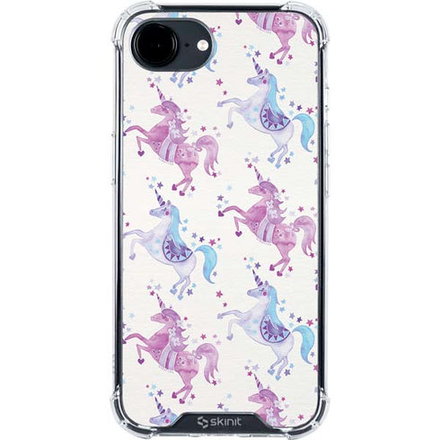 Purple Unicorns by Cat Coq iPhone 16e Clear Case