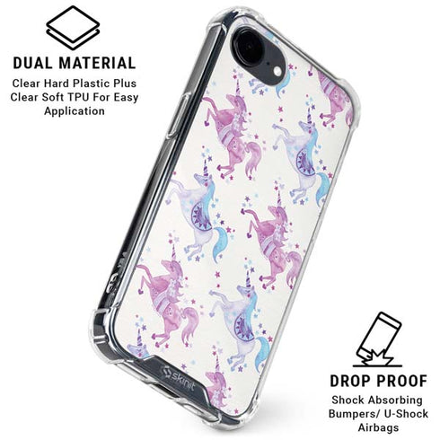 Purple Unicorns by Cat Coq iPhone 16e Clear Case