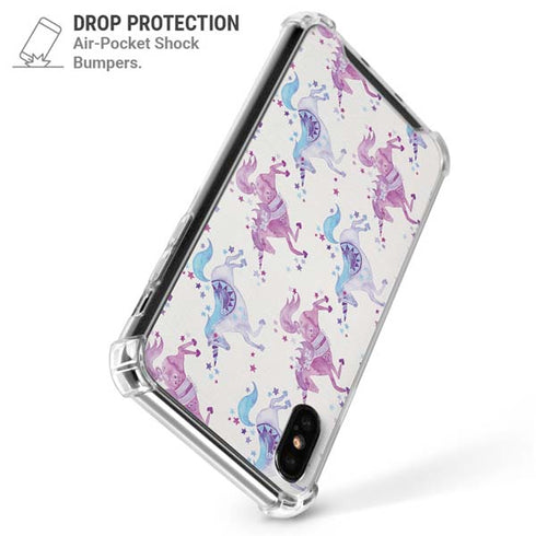 Purple Unicorns by Cat Coq iPhone X/XS Clear Case