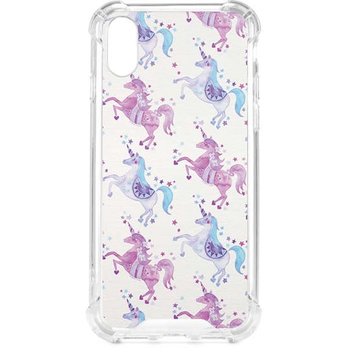 Purple Unicorns by Cat Coq iPhone XS Clear Case