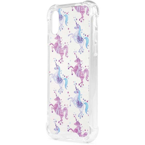 Purple Unicorns by Cat Coq iPhone XS Clear Case