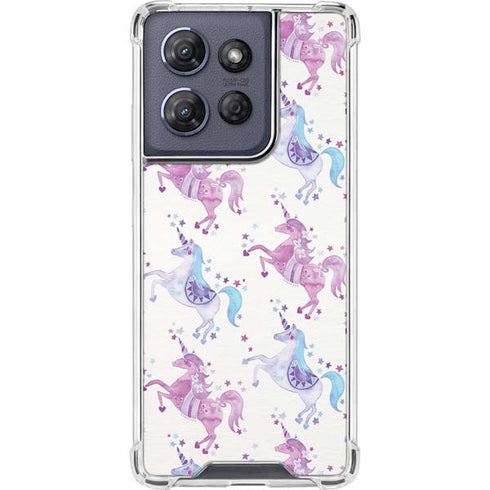 Purple Unicorns by Cat Coq Moto G 5G (2025) Clear Case