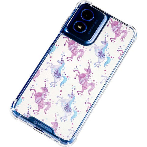 Purple Unicorns by Cat Coq Moto G Play 4G (2024) Clear Case
