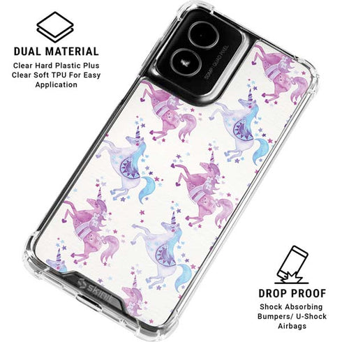 Purple Unicorns by Cat Coq Moto G Power 5G (2024) Clear Case