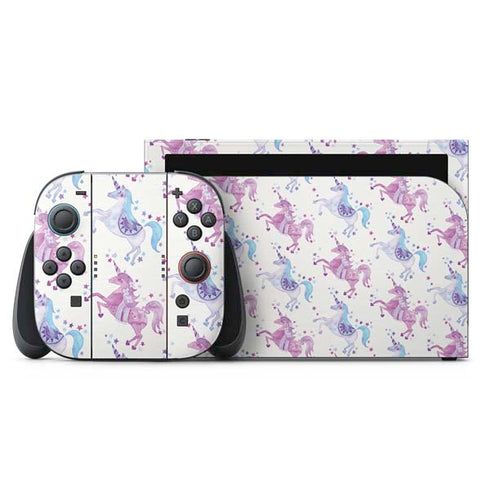 Purple Unicorns by Cat Coq Nintendo Switch 2 (2025) with Joy-Con Skin