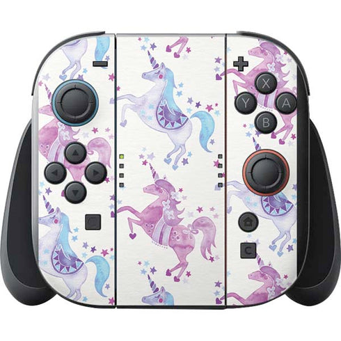 Purple Unicorns by Cat Coq Nintendo Switch 2 (2025) with Joy-Con Skin