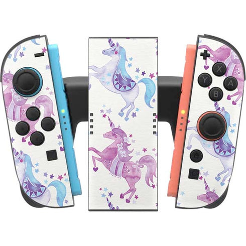 Purple Unicorns by Cat Coq Nintendo Switch 2 (2025) Joy-Con Controller Skin