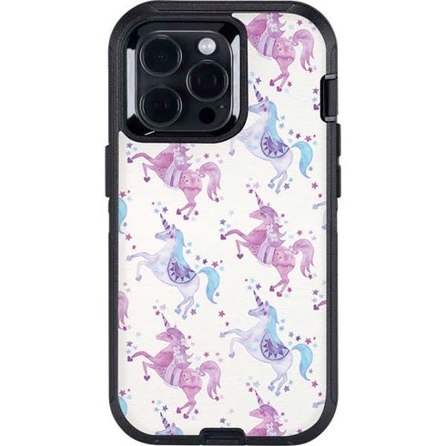Purple Unicorns by Cat Coq Otterbox Defender iPhone Skin