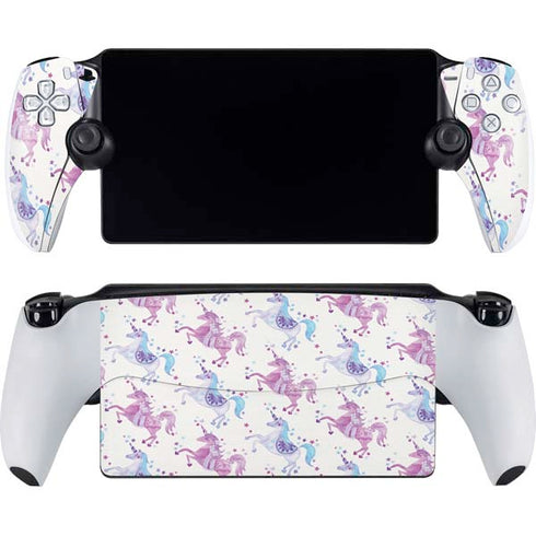 Purple Unicorns by Cat Coq PlayStation Portal Remote Player Skin