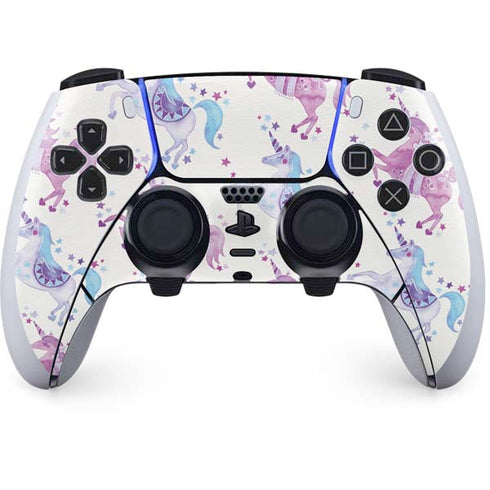 Cat Coq Purple Unicorns PS5 DualSense Edge Pro Controller Skin