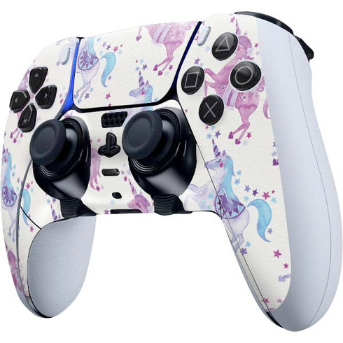 Cat Coq Purple Unicorns PS5 DualSense Edge Pro Controller Skin