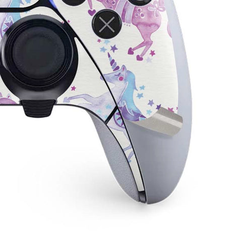 Cat Coq Purple Unicorns PS5 DualSense Edge Pro Controller Skin