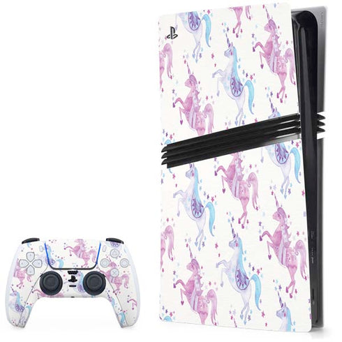 Purple Unicorns by Cat Coq PS5 Pro Bundle Skin