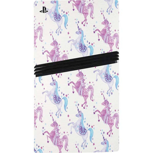 Purple Unicorns by Cat Coq PS5 Pro Console Skin