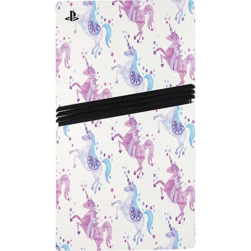 Purple Unicorns by Cat Coq PS5 Pro Disk Console Skin