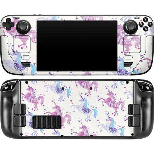 Purple Unicorns by Cat Coq Steam Deck Handheld Gaming Computer OLED Skin
