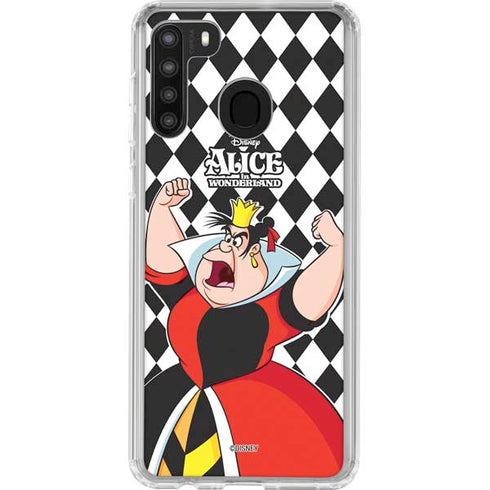 Disney Alice in Wonderland Queen of Hearts Off with their Head! Galaxy A21 Clear Case