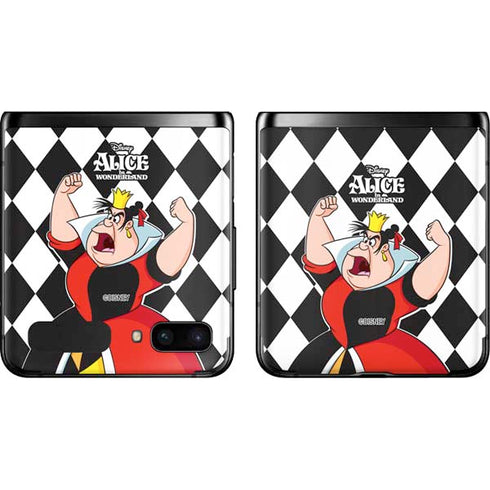 Disney Alice in Wonderland Queen of Hearts Off with their Head! Galaxy Z Flip Skin