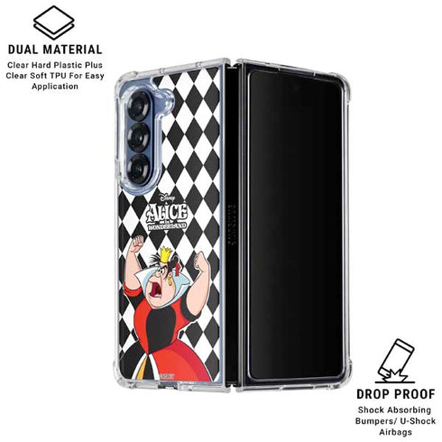Disney Alice in Wonderland Queen of Hearts Off with their Head! Galaxy Z Fold6 Clear Case