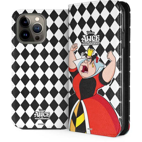 Disney Alice in Wonderland Queen of Hearts Off with their Head! iPhone 14 Pro Max Folio Case