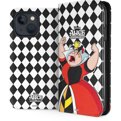 Disney Alice in Wonderland Queen of Hearts Off with their Head! iPhone 15 Plus Folio Case