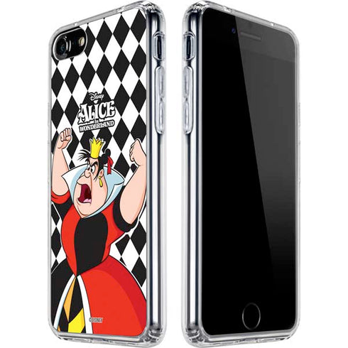 Disney Alice in Wonderland Queen of Hearts Off with their Head! iPhone SE (2nd & 3rd Gen) Clear Case