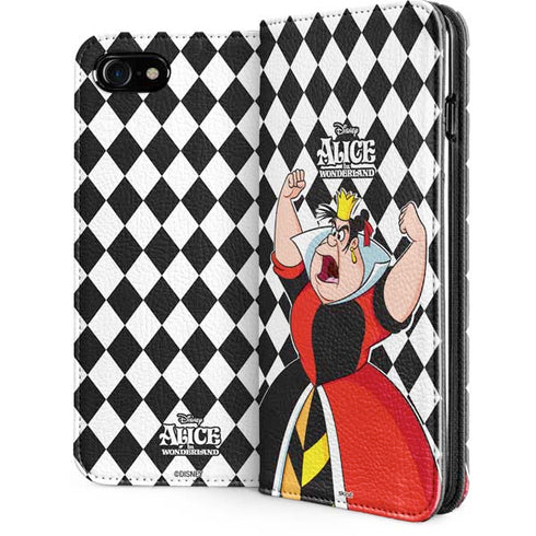 Disney Alice in Wonderland Queen of Hearts Off with their Head! iPhone SE (2nd & 3rd Gen) Folio Case