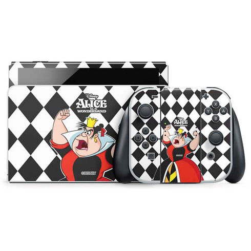 Disney Alice in Wonderland Queen of Hearts Off with their Head! Nintendo Switch OLED (2021) Skin