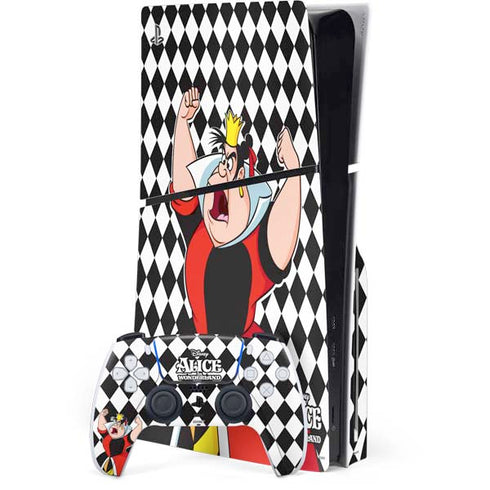 Disney Alice in Wonderland Queen of Hearts Off with their Head! PS5 Slim Disk Bundle Skin