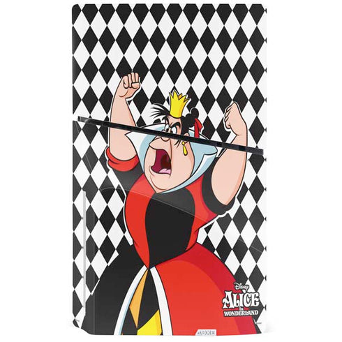 Disney Alice in Wonderland Queen of Hearts Off with their Head! PS5 Slim Disk Console Skin